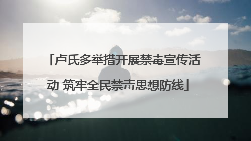 卢氏多举措开展禁毒宣传活动 筑牢全民禁毒思想防线