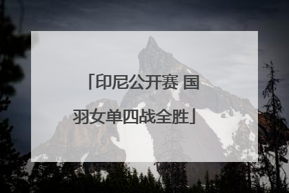 印尼公开赛 国羽女单四战全胜