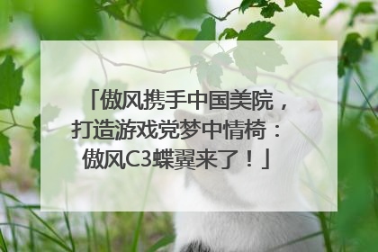 傲风携手中国美院，打造游戏党梦中情椅：傲风C3蝶翼来了！