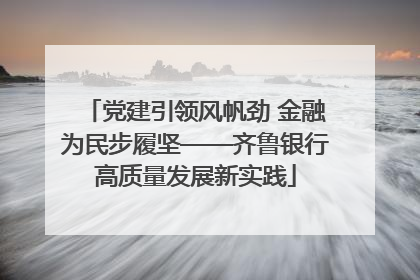 党建引领风帆劲 金融为民步履坚——齐鲁银行高质量发展新实践