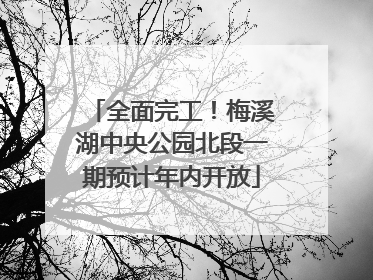 全面完工！梅溪湖中央公园北段一期预计年内开放