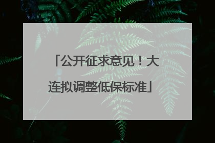 公开征求意见！大连拟调整低保标准