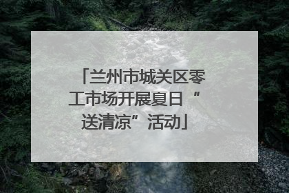 兰州市城关区零工市场开展夏日“送清凉”活动