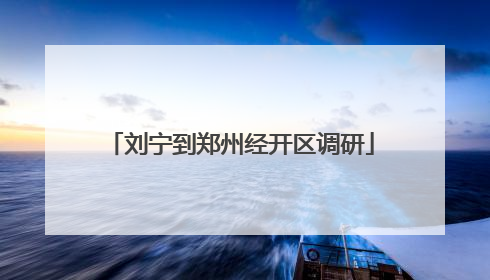 刘宁到郑州经开区调研