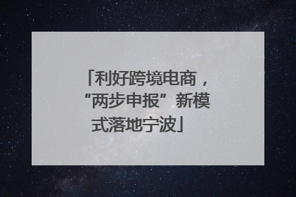 利好跨境电商，“两步申报”新模式落地宁波