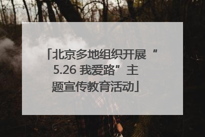北京多地组织开展“5.26 我爱路”主题宣传教育活动