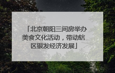 北京朝阳三间房举办美食文化活动，带动辖区银发经济发展