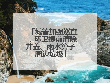 城管加强巡查，环卫提前清除井盖、雨水箅子周边垃圾