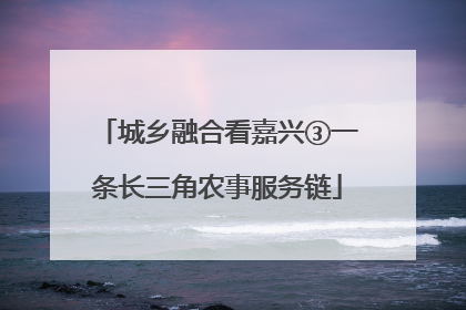 城乡融合看嘉兴③一条长三角农事服务链