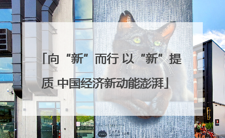 向“新”而行 以“新”提质 中国经济新动能澎湃