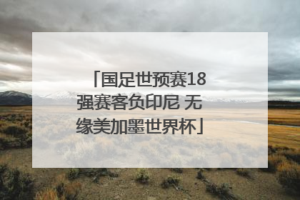 国足世预赛18强赛客负印尼 无缘美加墨世界杯