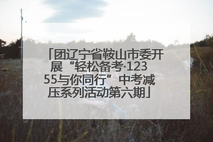 团辽宁省鞍山市委开展“轻松备考·12355与你同行”中考减压系列活动第六期