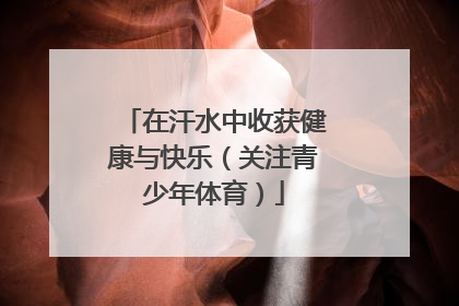 在汗水中收获健康与快乐（关注青少年体育）