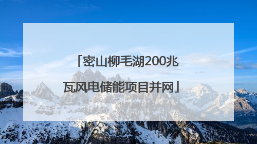 密山柳毛湖200兆瓦风电储能项目并网