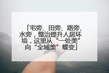 宅旁、田旁、路旁、水旁，整治提升人居环境，这里从“一处美”向“全域美”蝶变