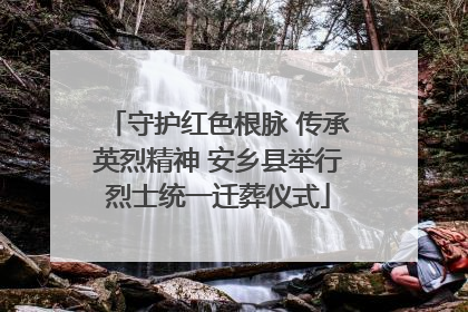 守护红色根脉 传承英烈精神 安乡县举行烈士统一迁葬仪式