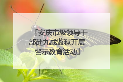 安庆市级领导干部赴九成监狱开展警示教育活动
