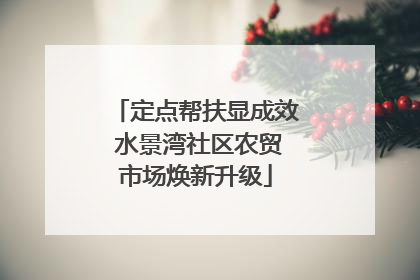 定点帮扶显成效 水景湾社区农贸市场焕新升级