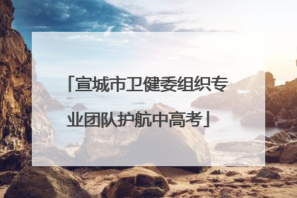 宣城市卫健委组织专业团队护航中高考