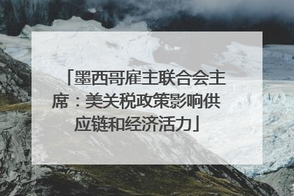 墨西哥雇主联合会主席：美关税政策影响供应链和经济活力