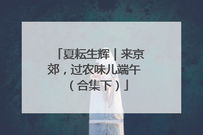 夏耘生辉｜来京郊，过农味儿端午（合集下）