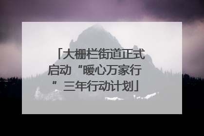 大栅栏街道正式启动“暖心万家行”三年行动计划