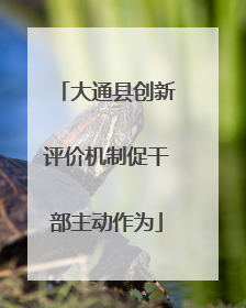 大通县创新评价机制促干部主动作为