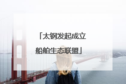 太钢发起成立船舶生态联盟