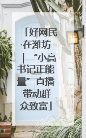 好网民·在潍坊｜“小高书记正能量”直播 带动群众致富