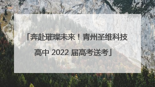 奔赴璀璨未来！青州圣维科技高中 2022 届高考送考