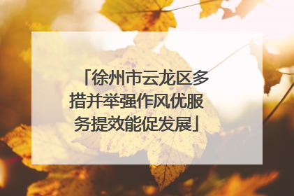 徐州市云龙区多措并举强作风优服务提效能促发展