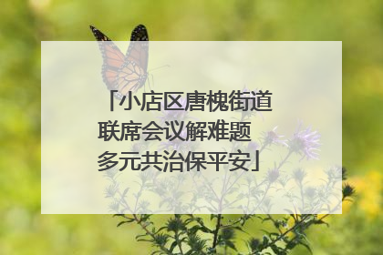 小店区唐槐街道联席会议解难题 多元共治保平安