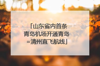 山东省内首条 青岛机场开通青岛=清州直飞航线