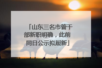 山东三名市管干部新职明确，此前同日公示拟履新