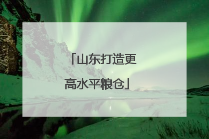 山东打造更高水平粮仓