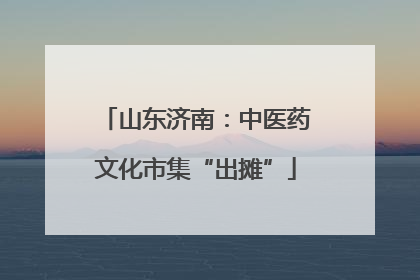 山东济南：中医药文化市集“出摊”