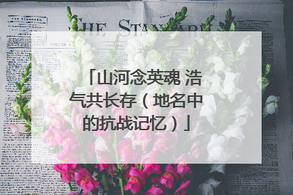 山河念英魂 浩气共长存（地名中的抗战记忆）