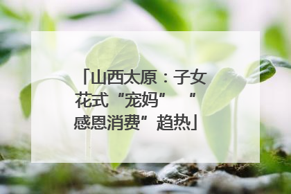 山西太原：子女花式“宠妈” “感恩消费”趋热