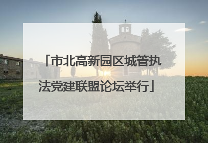 市北高新园区城管执法党建联盟论坛举行