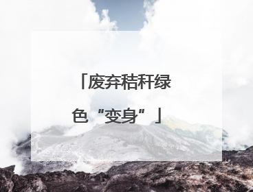 废弃秸秆绿色“变身”