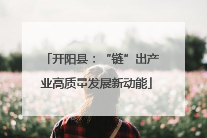 开阳县：“链”出产业高质量发展新动能