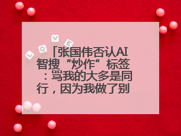 张国伟否认AI智搜“炒作”标签：骂我的大多是同行，因为我做了别人做不了的事