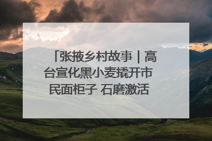 张掖乡村故事｜高台宣化黑小麦撬开市民面柜子 石磨激活村集体钱匣子