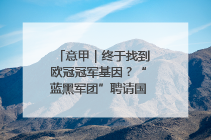 意甲｜终于找到欧冠冠军基因？“蓝黑军团”聘请国米名宿齐沃执教
