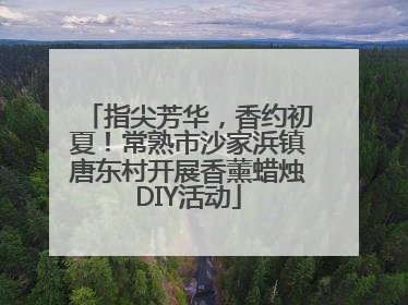 指尖芳华，香约初夏！常熟市沙家浜镇唐东村开展香薰蜡烛DIY活动
