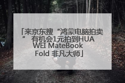 来京东搜“鸿蒙电脑拍卖” 有机会1元拍到HUAWEI MateBook Fold 非凡大师