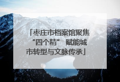 枣庄市档案馆聚焦“四个精” 赋能城市转型与文脉传承