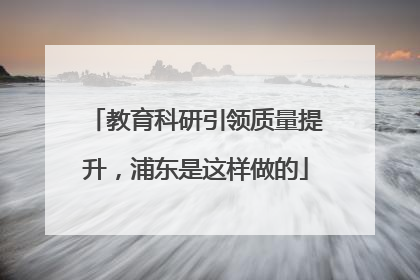 教育科研引领质量提升，浦东是这样做的