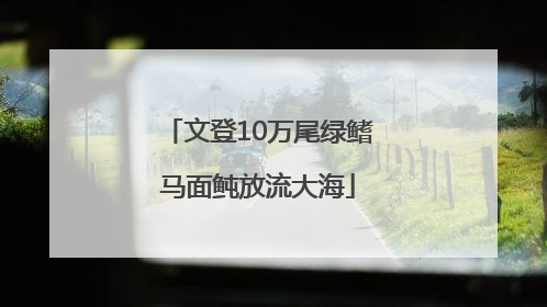文登10万尾绿鳍马面鲀放流大海