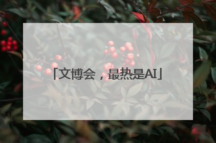 文博会，最热是AI